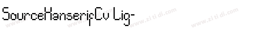 SourceHanserifCv Lig字体转换